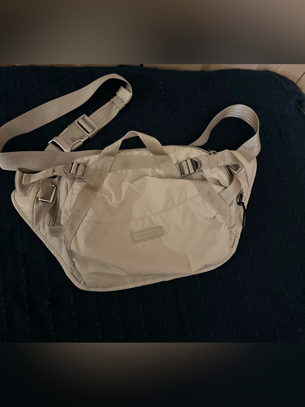 Athleta Cream/Tan Crossbody bag